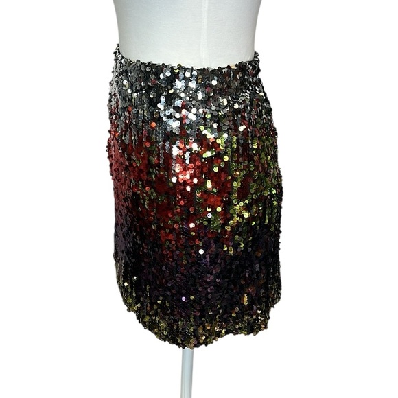 Anthropologie Sequin Multicolor Skirt - Picture 3 of 7